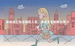保育員工資詳細(xì)收入表，保育員年齡限制多少歲