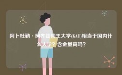 阿卜杜勒·阿齊茲國(guó)王大學(xué)(KAU)相當(dāng)于國(guó)內(nèi)什么大學(xué)？含金量高嗎？