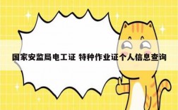 國家安監(jiān)局電工證 特種作業(yè)證個人信息查詢