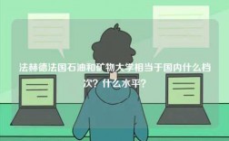 法赫德法國石油和礦物大學(xué)相當(dāng)于國內(nèi)什么檔次？什么水平？