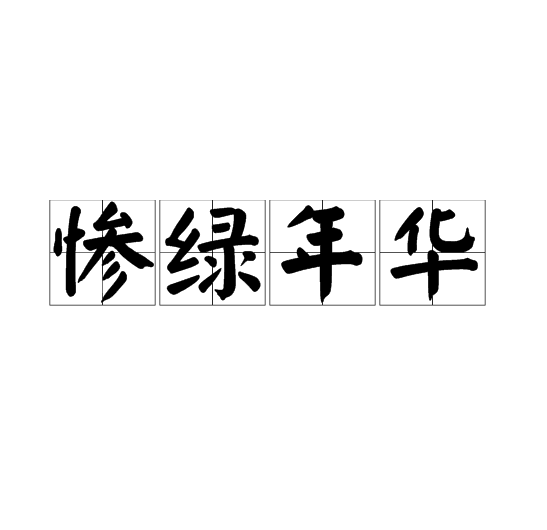 慘綠年華是什么意思_近義詞_來(lái)源-圖1