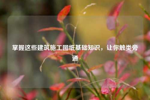 掌握這些建筑施工圖紙基礎(chǔ)知識，讓你觸類旁通-圖1