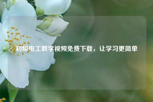 初級(jí)電工教學(xué)視頻免費(fèi)下載，讓學(xué)習(xí)更簡單-圖1