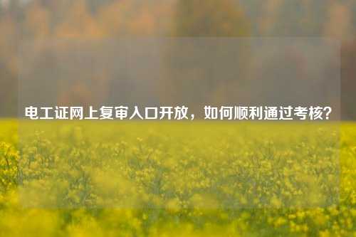 電工證網(wǎng)上復(fù)審入口開放，如何順利通過考核？-圖1