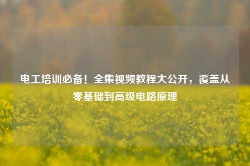 電工培訓(xùn)必備！全集視頻教程大公開(kāi)，覆蓋從零基礎(chǔ)到高級(jí)電路原理-圖1