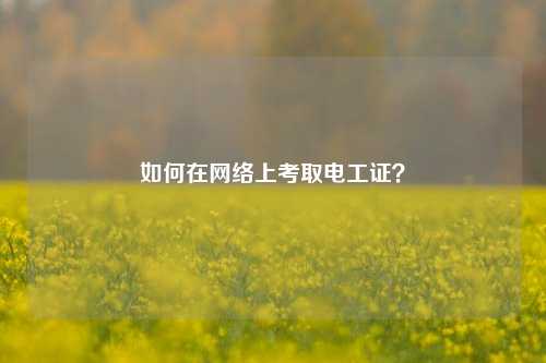 如何在網(wǎng)絡(luò)上考取電工證？-圖1
