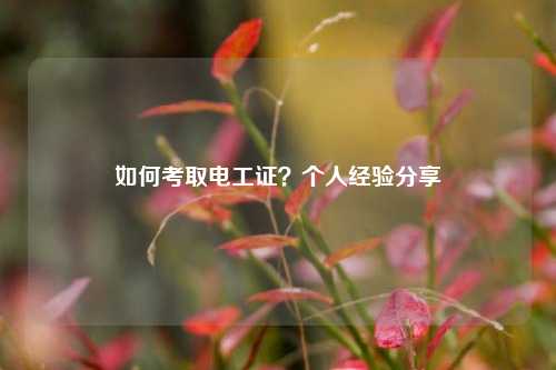 如何考取電工證？個(gè)人經(jīng)驗(yàn)分享-圖1