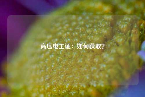 高壓電工證：如何獲?。?圖1